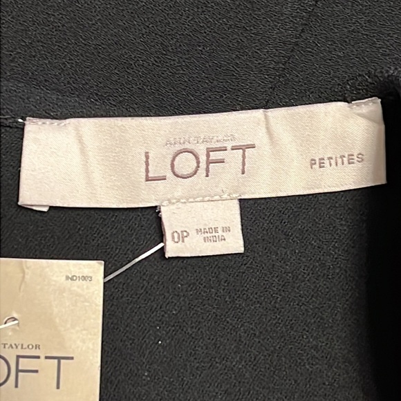 NWT LOFT Petite Black Crepe Sleeveless Dress - Picture 14 of 16